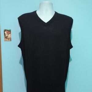 Daniel Cremieux Black V-Neck Sweater Vest
